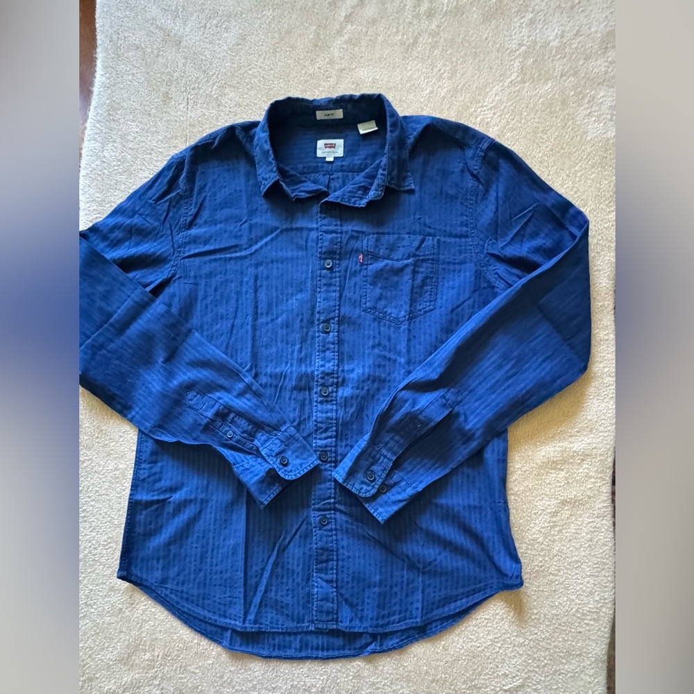 **BUNDLE AND SAVE 3 for $25**. Levi's Indigo Slim Fit Shirt